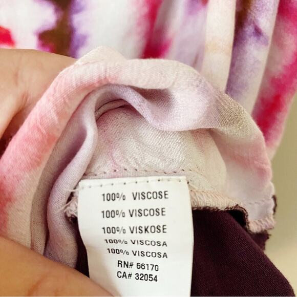 Bl^nk London Anthropologie | Areena Tie Dye Tank Top Pink Purple Boho Large - Picture 7 of 7